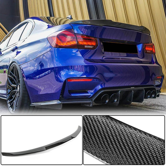 Rear Trunk Spoiler Carbon Fiber V10 (SD) for BMW 3 series F-30/31/34 2012-2019 - image 2