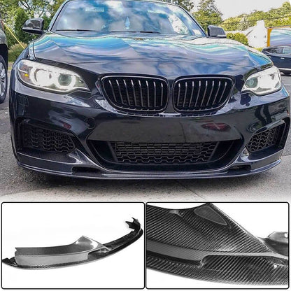 Front Bumper Lip V2 (for F22/23 M-Sport, Carbon) for BMW 2 Series F22/F23 2014-2021 - image 2