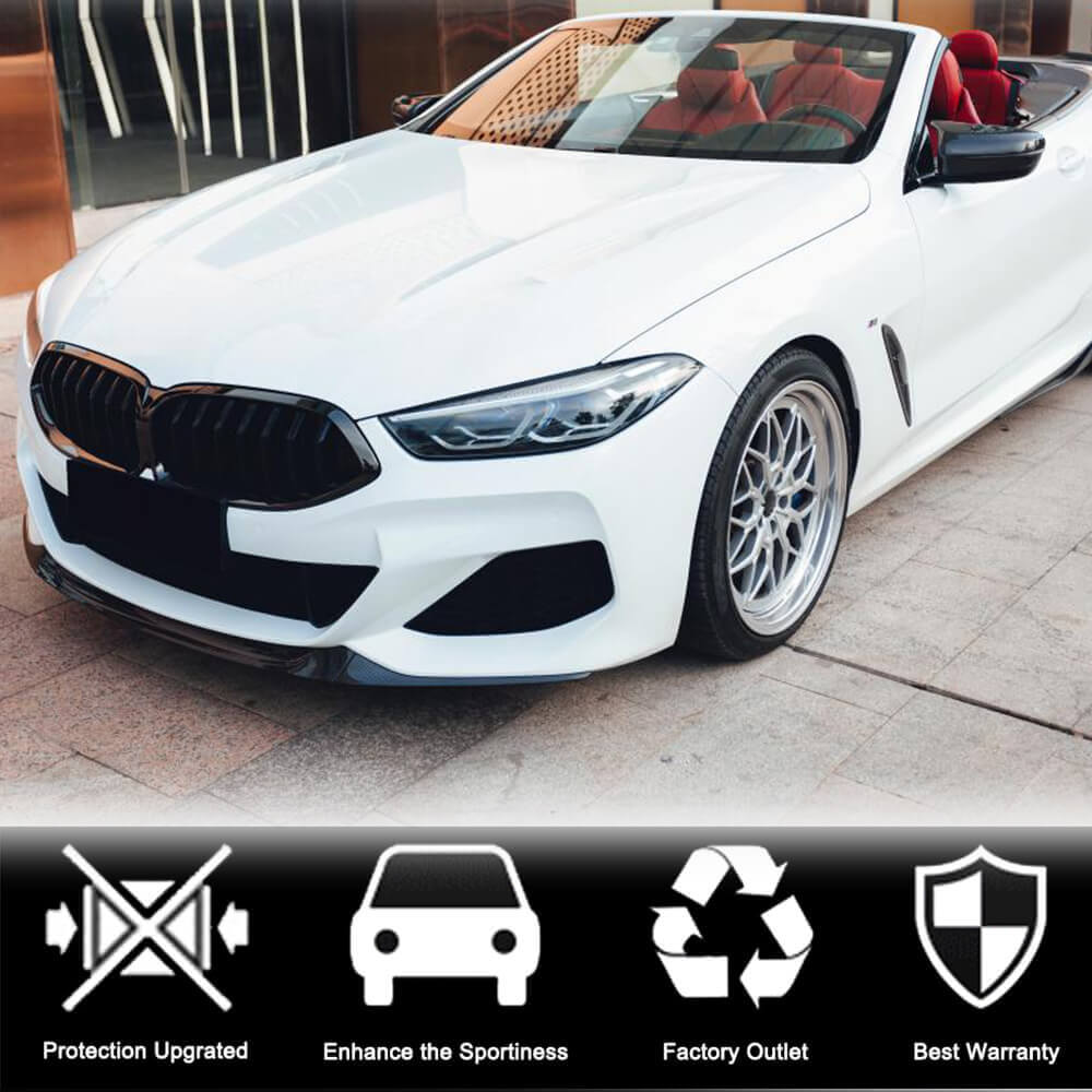 Front Bumper Lip V5 (for M-Sport, Carbon) for BMW 8 Series G14/G15/G16 2018- - image 2