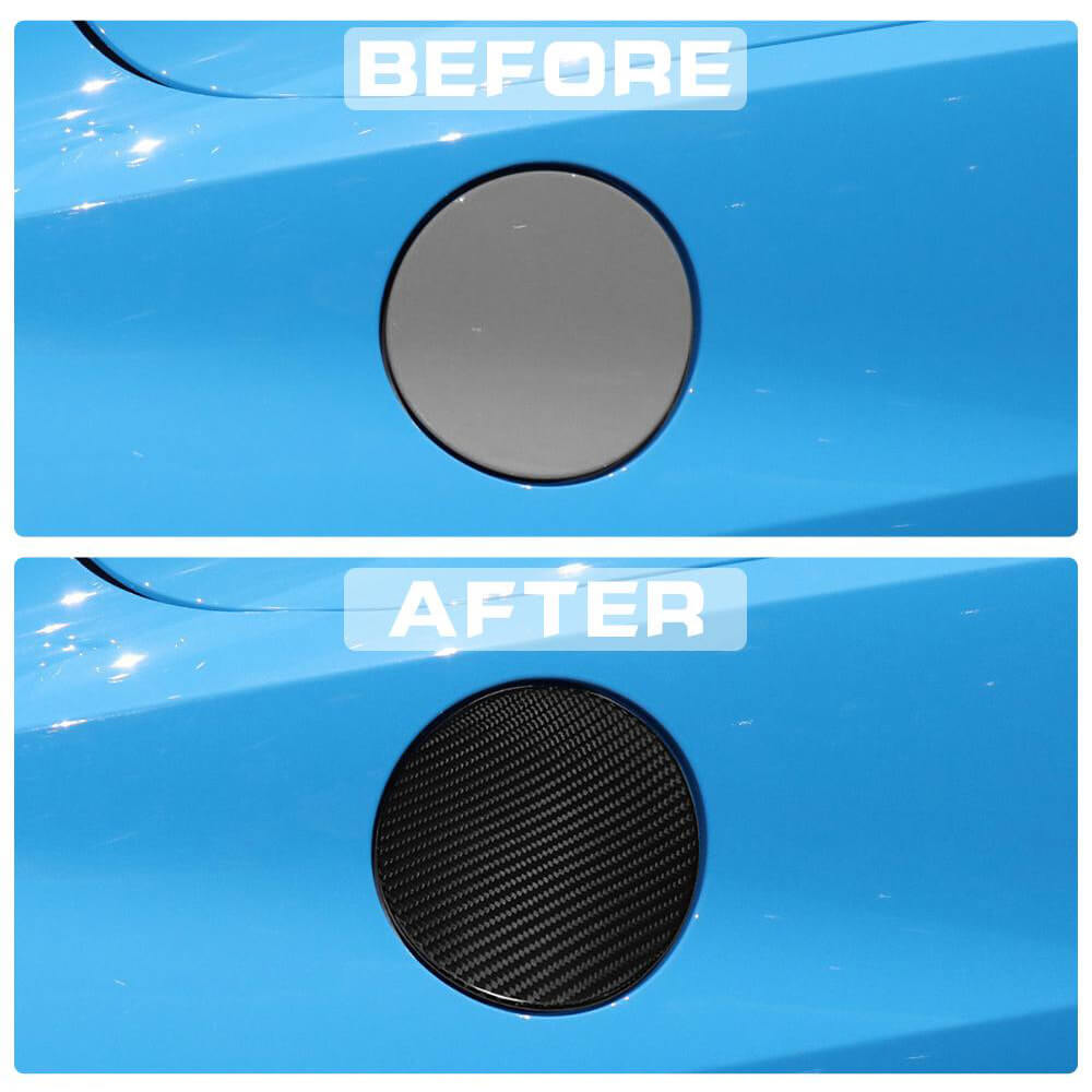 Overlay on the gas tank hatch (Carbon) for Chevrolet Corvette C8 2019- - image 2