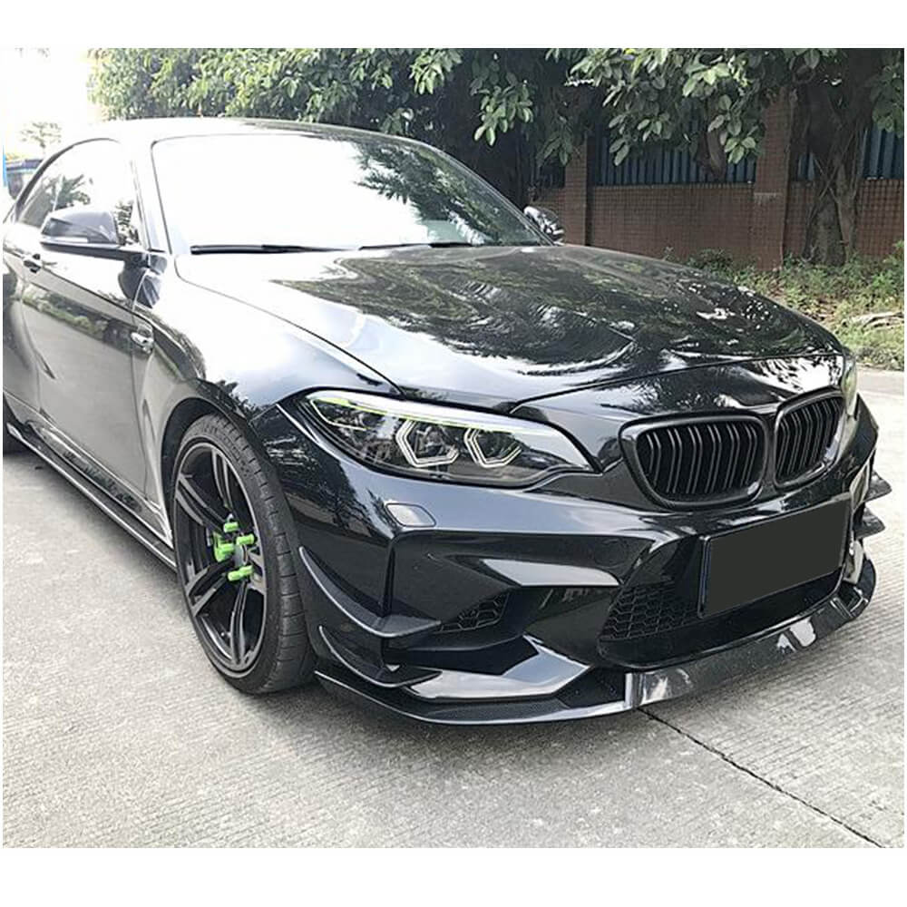 Front Bumper Lip V5 (for F87 M2, Carbon) for BMW 2 Series F22/F23 2014-2021 - image 2