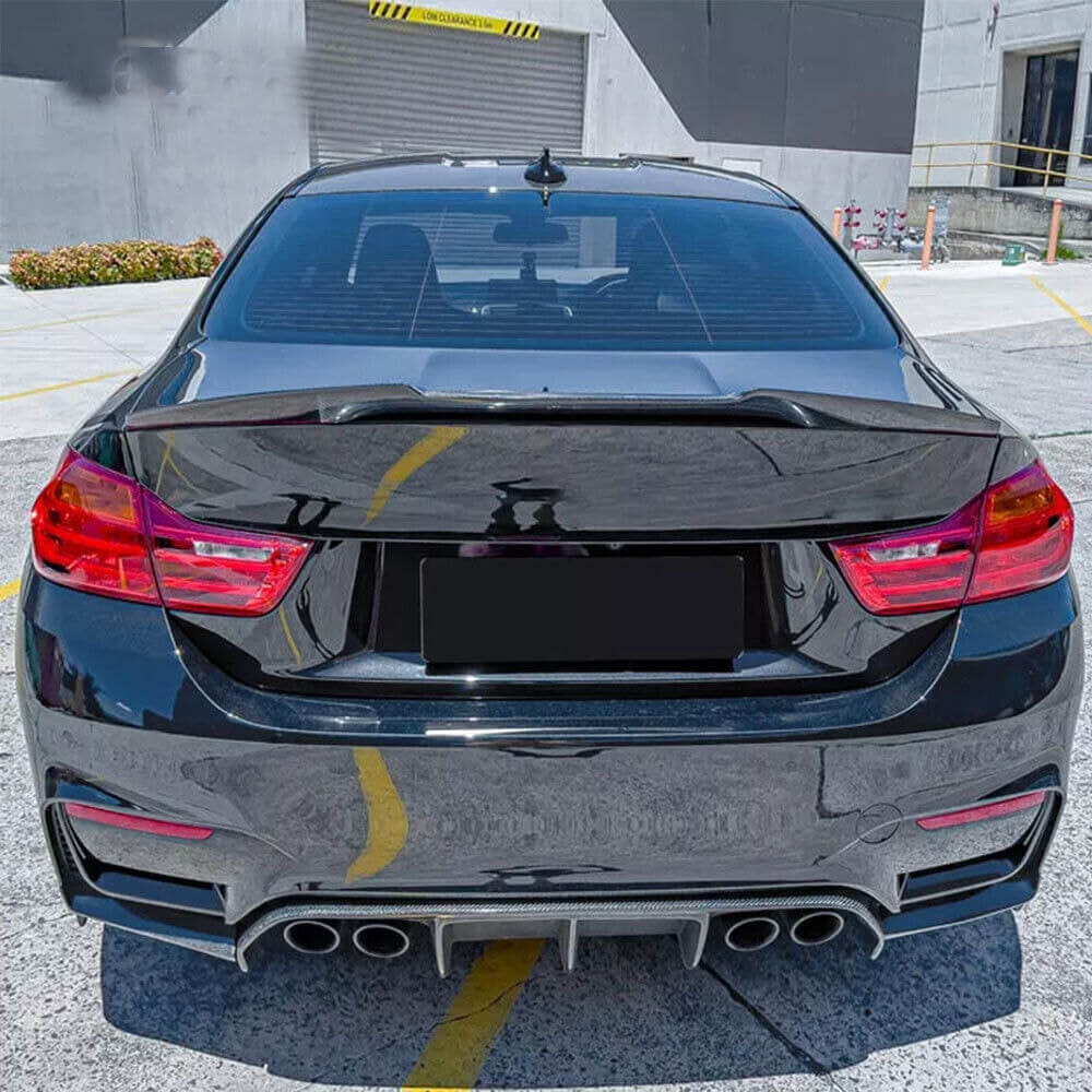 Rear Trunk Spoiler Dry Carbon Fiber V10 (Coupe) for BMW 4 series F-32 2012-2020 - image 2
