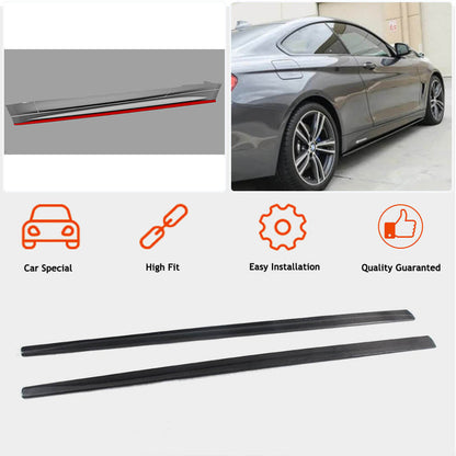 Side Skirt Extensions V2 (for F32/F33 M-Sport, Carbon) for BMW 4 Series F-32 2012-2020 - image 2