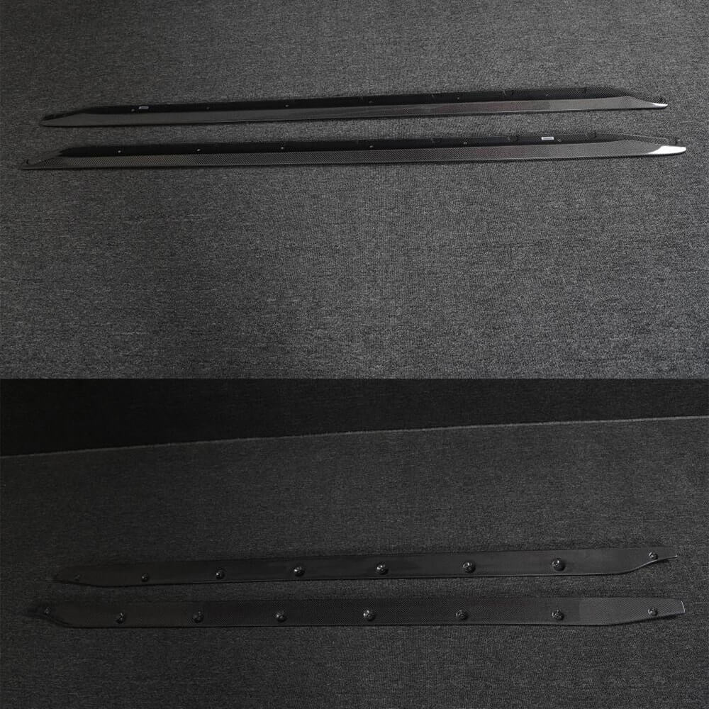 Side Skirt Extensions V3 (for G80, Carbon) for BMW 3 Series G20/21 2018- - image 2