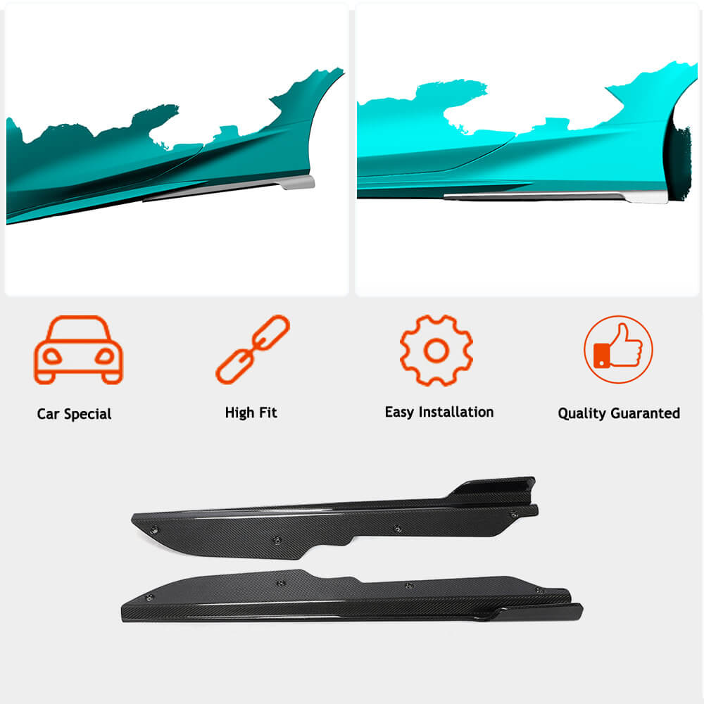 Side sills (Carbon) for Chevrolet Corvette C8 2019- - image 2