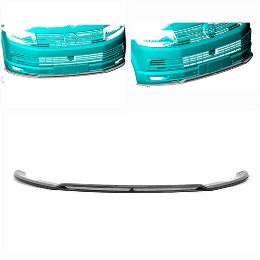 Cover on the front bumper Lip (for 2015-2019, Carbon) for Volkswagen T6 - image 2