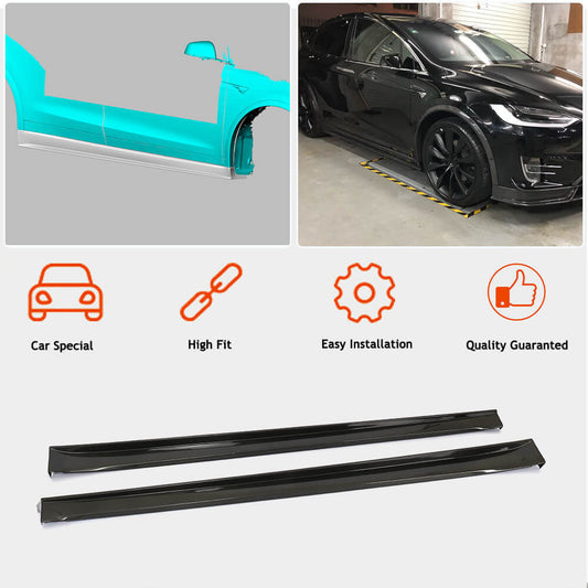Side Skirts Carbon Fiber V2 (2016-2020) for Tesla Model X - image 2