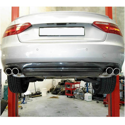 Rear Bumper Diffuser (for Base Coupe/Cabriolet 2007-2011, Carbon) for Audi A5 2007-2015 - image 2
