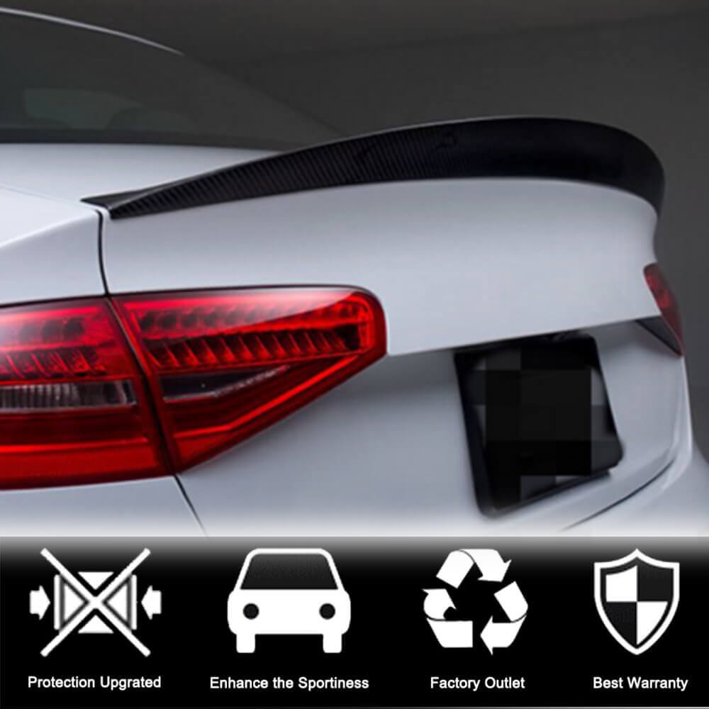 Rear Spoiler (for S4 2013-2016, Carbon) for Audi A4 B8 2007-2015 - image 2