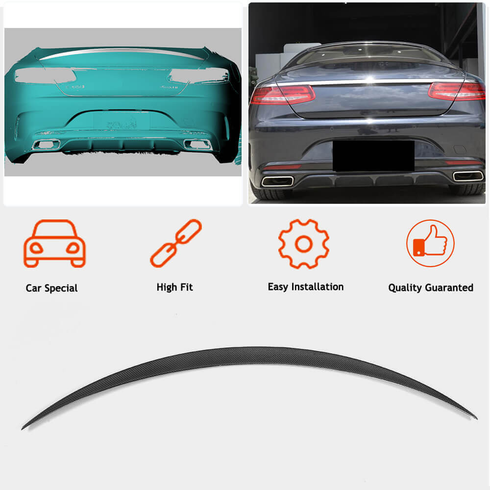 Spoiler V1 (Coupe, Carbon) for Mercedes S-class C217 Coupe 2014-2020 - image 2