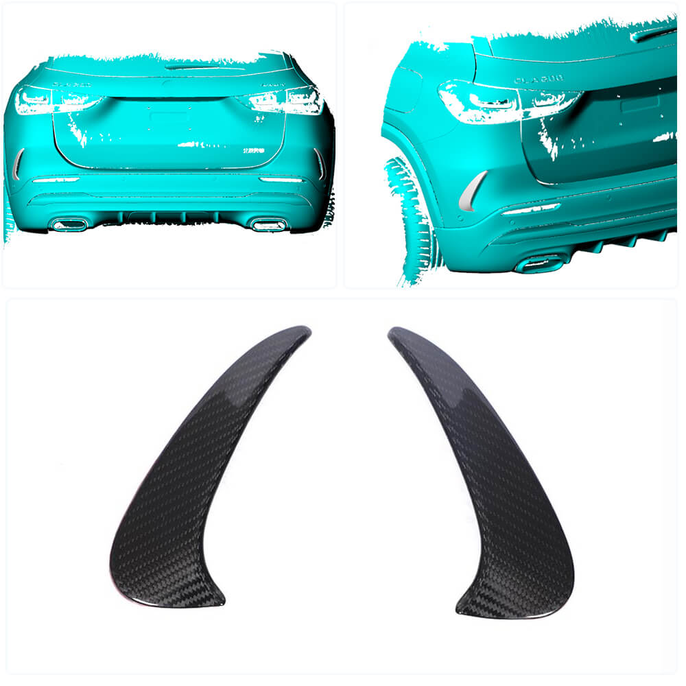 Rear Bumper Cover (for AMG-Line, Carbon) for Mercedes GLA H247 2020- - image 2