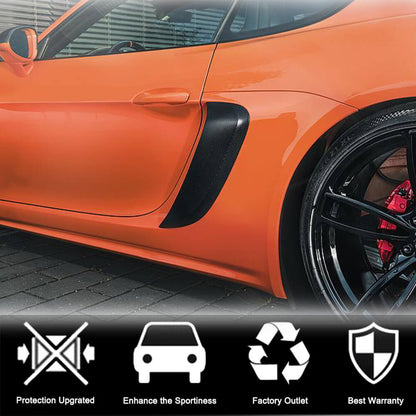 Rear Fender Covers (2016-2019, Carbon) for Porsche Boxster/Cayman 982 (718) 2016- - image 2