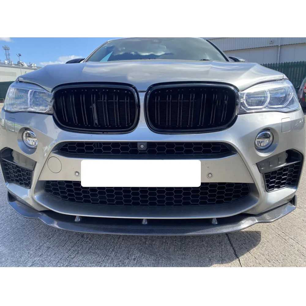 Front Bumper Lip Carbon Fiber V3 (for F85) for BMW X5 F-15 2013-2018 - image 2