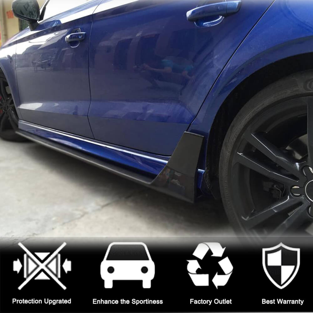 Side Skirts V4 (for S-Line SD, Carbon) for Audi A3 2012-2020 - image 2