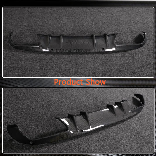 Rear bumper diffuser (for SD Base 2015-2019, Carbon) for Mercedes C-class W205 2014-2021 - image 2