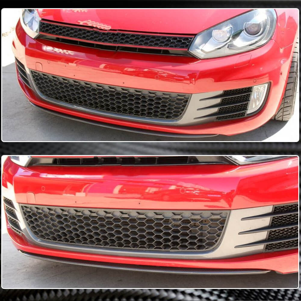 Front Bumper Lip V3 for GTI HB 2010-2013 Carbon for Volkswagen Golf 6 2008-2014 - image 2
