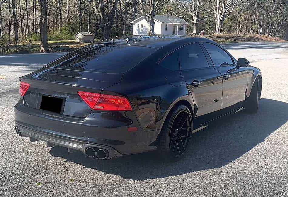 Rear Bumper Diffuser V2 (for S-Line, 2010-2014, Carbon) for Audi A7 2010-2018 - image 2