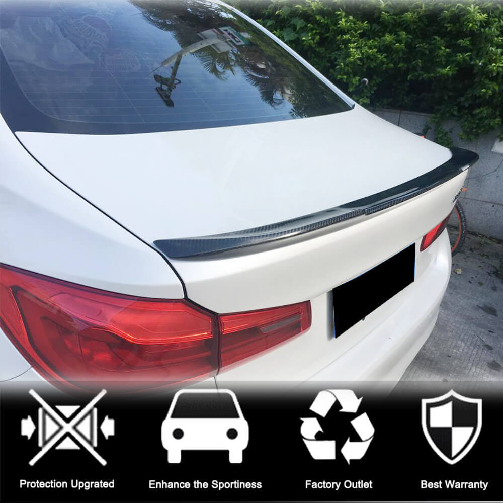 Rear Trunk Spoiler Carbon Fiber V7 (SD) for BMW 5 Series G30/31 2017-2023 - image 2
