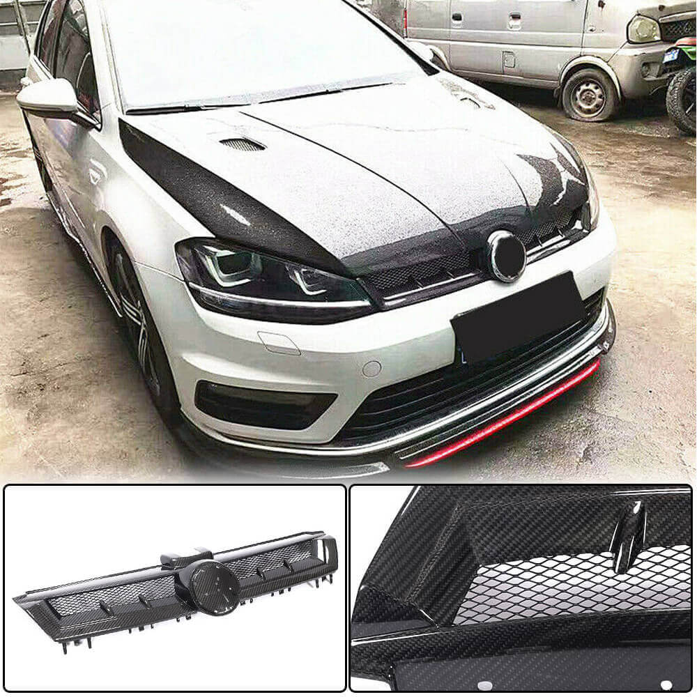 Front Grille (for HB 2012-2017, Dry Carbon) for Volkswagen Golf 7/E-Golf 2012-2020 - image 2