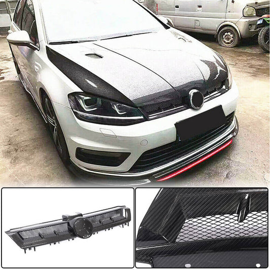 Front Grille (for HB 2012-2017, Dry Carbon) for Volkswagen Golf 7/E-Golf 2012-2020 - image 2