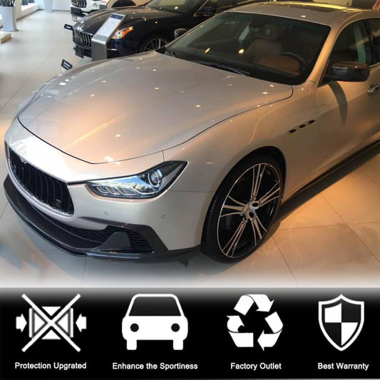 Front Bumper Lip V3 for Base/S/S Q4 2013-2017, Carbon for Maserati Ghibli 2013-2023 - image 2