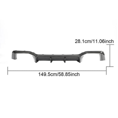 Rear Bumper Diffuser (for F98 2022-2025, Carbon) for BMW X4 G02 2018- - image 2