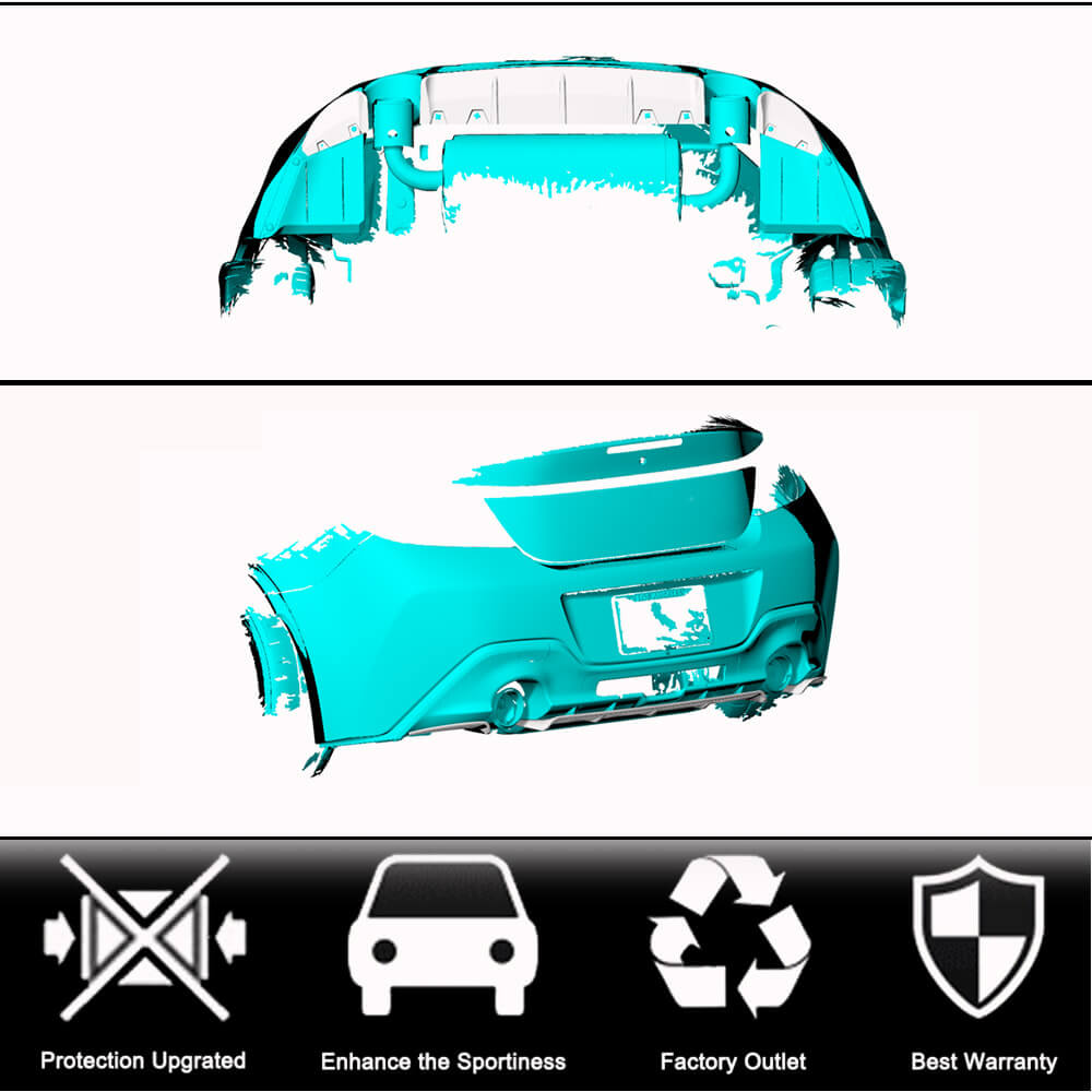 Rear bumper diffuser V2 (2021-2023, Carbon) for Subaru BRZ 2021- - image 2