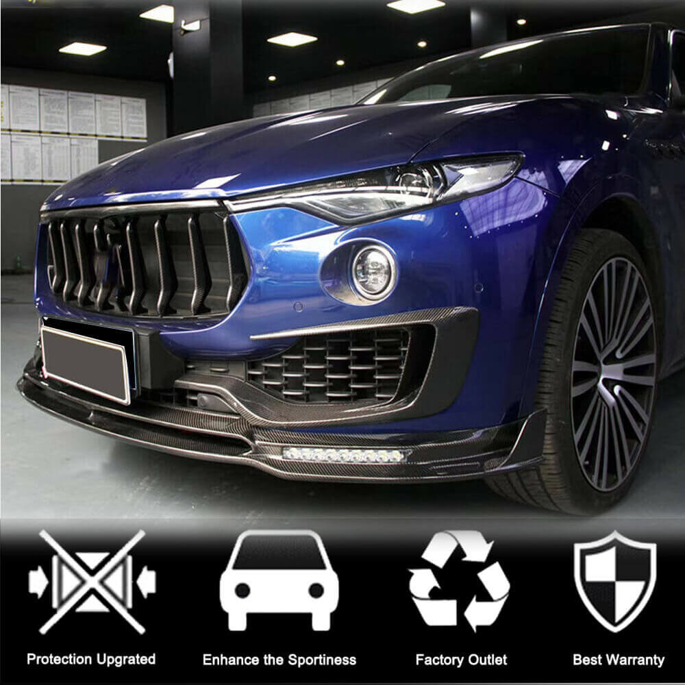 Front Grille Cover (for Base/S, Carbon) for Maserati Levante 2016- - image 2