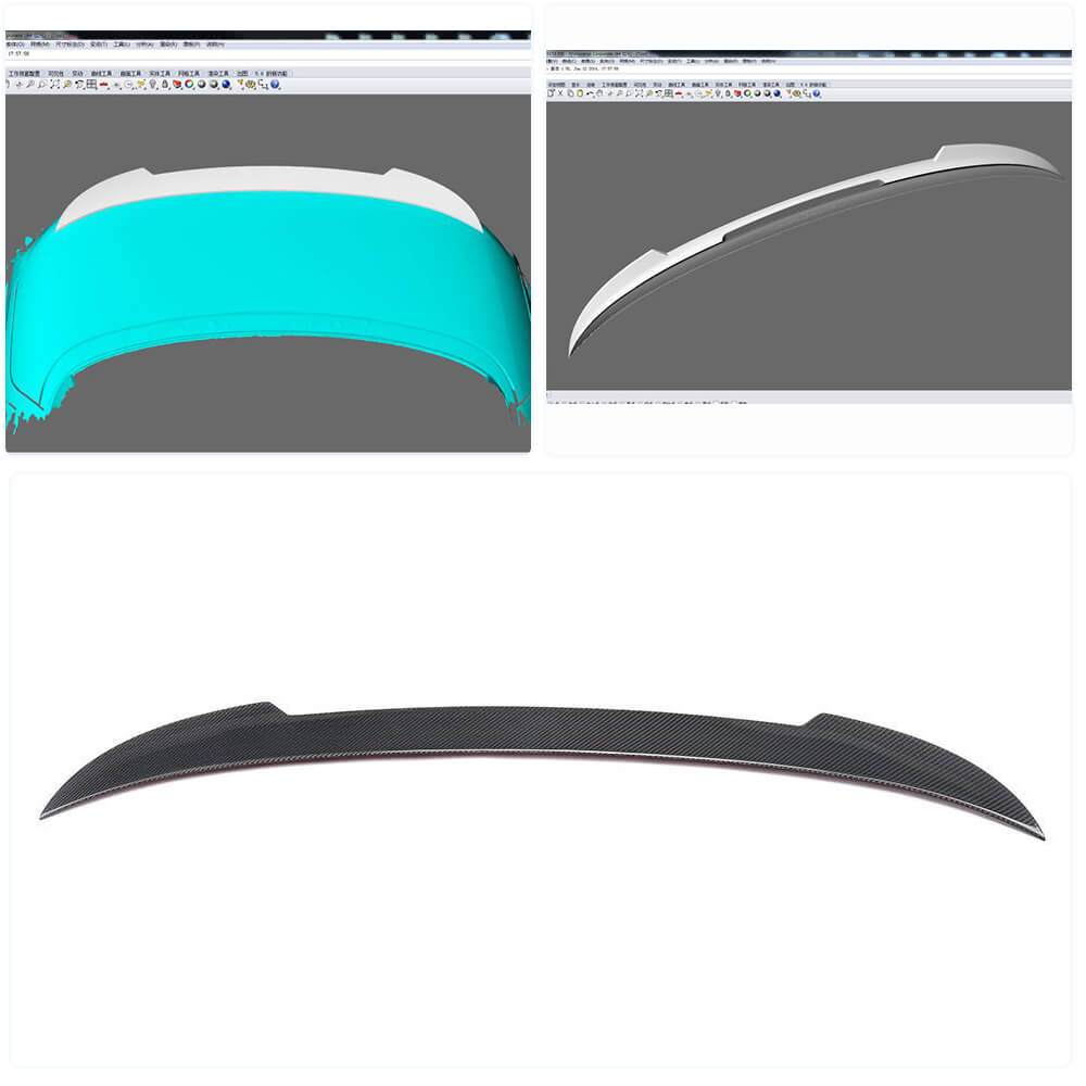 Spoiler V1 (for F33/F83, Carbon) for BMW 4 Series F32/F33/F36 2012-2020 - image 2