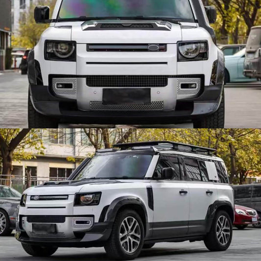 Front Bumper Lip Spoiler (Carbon) for Land Rover Defender 2019- - image 2