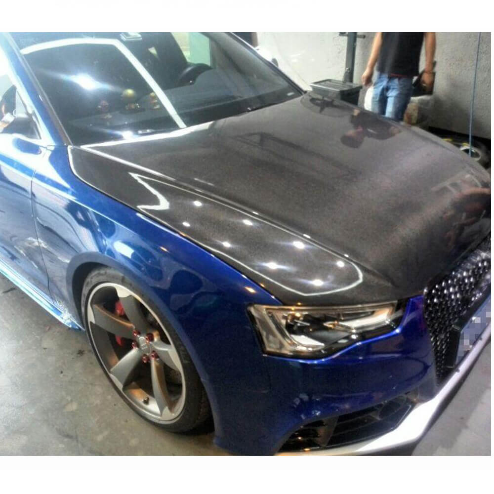 Engine Hood (2012-2015, Carbon) for Audi A5 2007-2015 - image 2
