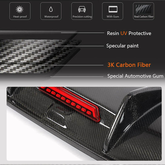 Rear bumper diffuser (for Base SD 2015-2019, Carbon) for Audi A4 B9 2015-2024 - image 2