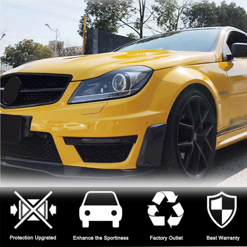 Covers on the front bumper (for AMG 2012-2014, Carbon) for Mercedes C-class W204 2007-2015 - image 2