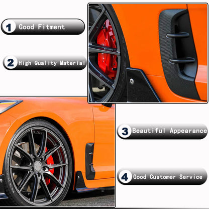 Front fender trims (Carbon) for Kia Stinger 2017-2023 - image 2