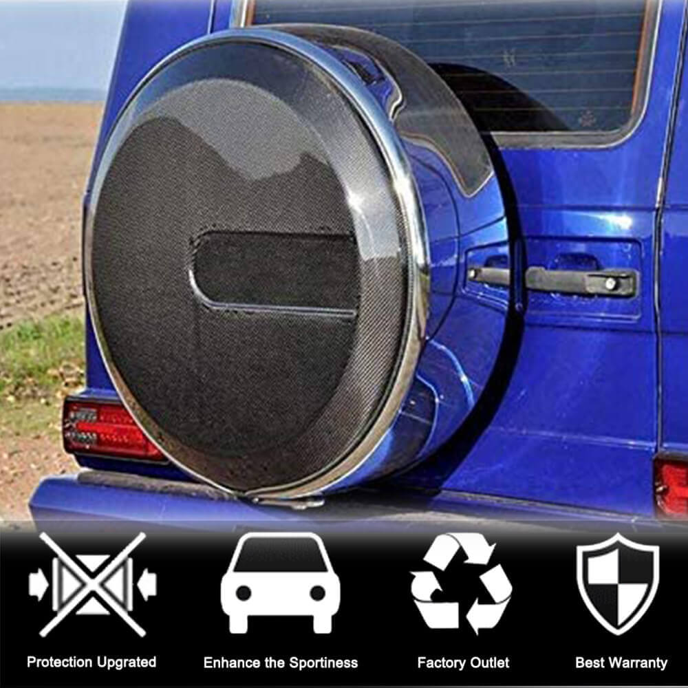 Spare Wheel Cover (2004-2018, Dry Carbon) for Mercedes G сlass W463 1990-2018 - image 2