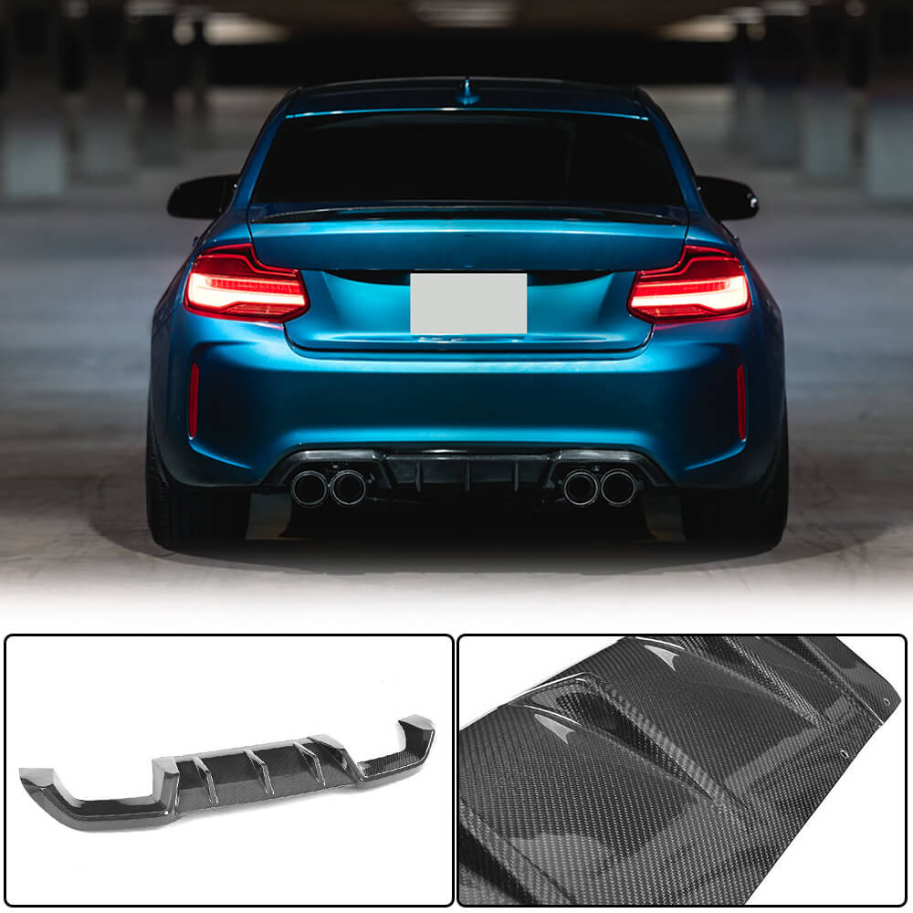 Rear Diffuser V5 for F87 M2/M2C, Carbon for BMW 2 Series F22/F23 2014-2021 - image 2