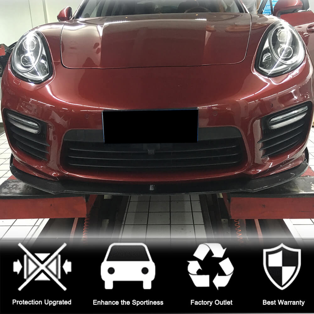 Front Bumper Lip V1 (for Turbo/Turbo S/GTS) for Porsche Panamera 2009-2016 - image 2
