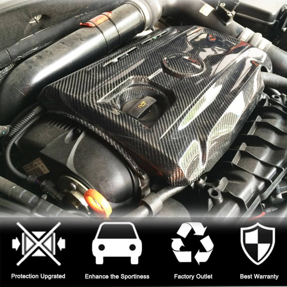 Engine Cover (for GTI HB 2010-2013, Carbon) for Volkswagen Golf 6 2008-2014 - image 2