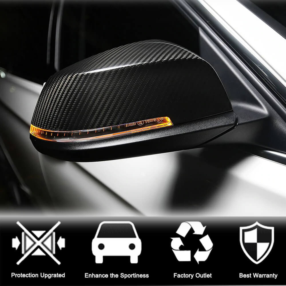 Mirror Covers Replacement Carbon Fiber for BMW 7 series F01/F02 - image 2