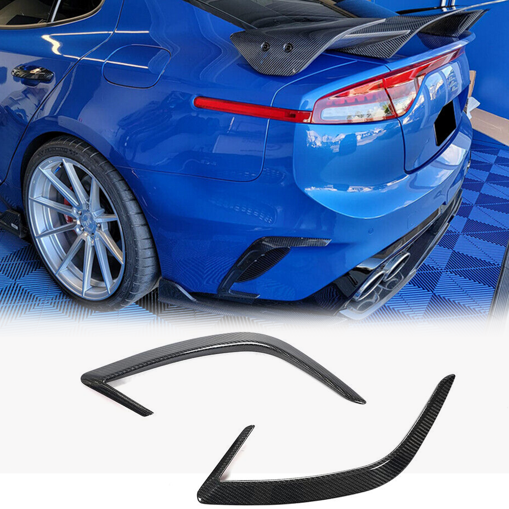 Cover on the rear bumper (2017-2020, Carbon) for Kia Stinger - image 2