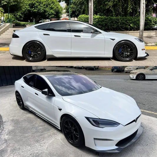 Door Sill Covers (2021+, Carbon) for Tesla Model S 2012– - image 2