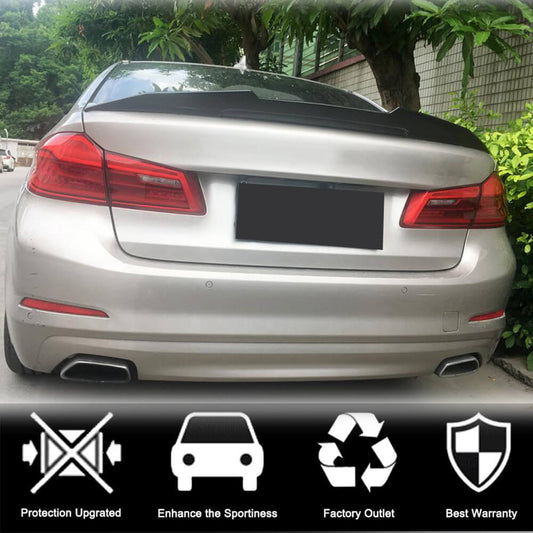 Rear Trunk Spoiler Carbon Fiber V3 (SD) for BMW 5 Series G30/31 2017-2023 - image 2