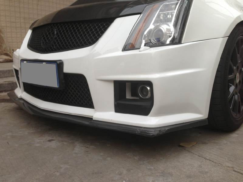 Front Bumper Lip Spoiler V1 (for CTS V Coupe, Carbon) for Cadillac CTS 2007-2014 - image 2