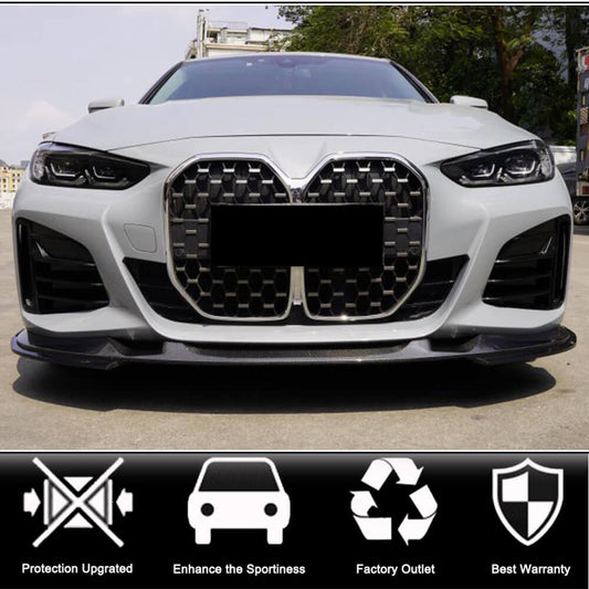 Front Bumper Lip V2 for G26 M-Sport, Carbon for BMW 4 Series G22/23/26 2020- - image 2