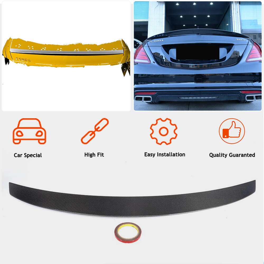 Spoiler V4 (Carbon) for Mercedes S-class W222 - image 2