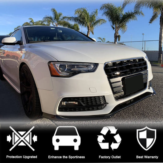 Front Bumper Lip V1 for S-Line 2012-2015, Carbon for Audi A5 2007-2015 - image 2