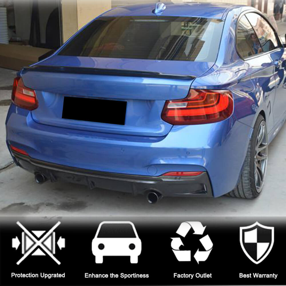 Rear Bumper Diffuser Lip Carbon Fiber V3 (for F22/F23 M Sport) for BMW 2 Series F22/23 2014-2021 - image 2