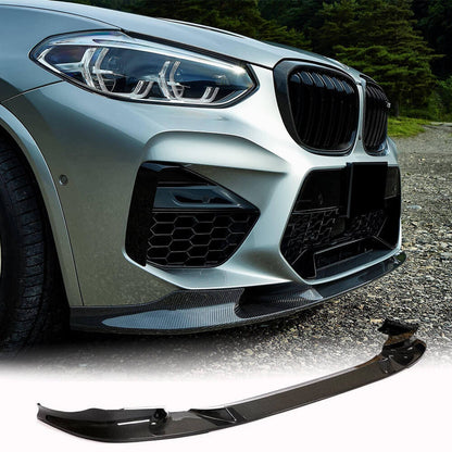 Front Bumper Lip V2 for F98 2018-2021, Carbon for BMW X4 G02 2018- - image 2