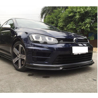 Front Bumper Lip Spoiler (for R/R-Line 2012-2017, Carbon) for Volkswagen Golf 7/E-Golf 2012-2020 - image 2