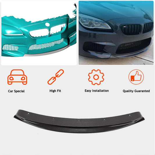 Front Bumper Lip Dry Carbon Fiber V6 for BMW 6 F12/F13/F06 2011-2015 - image 2